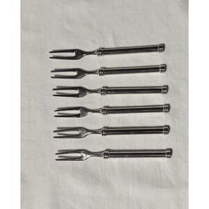 Oneida Endurance 18/10 Stainless Steel Flatware Pickle Cocktail Fork 6" Set of 6